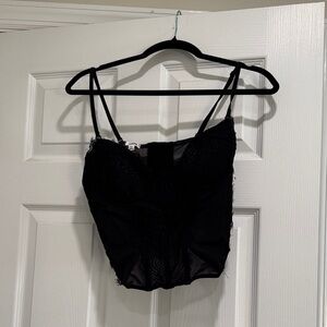 Black garage lace Top